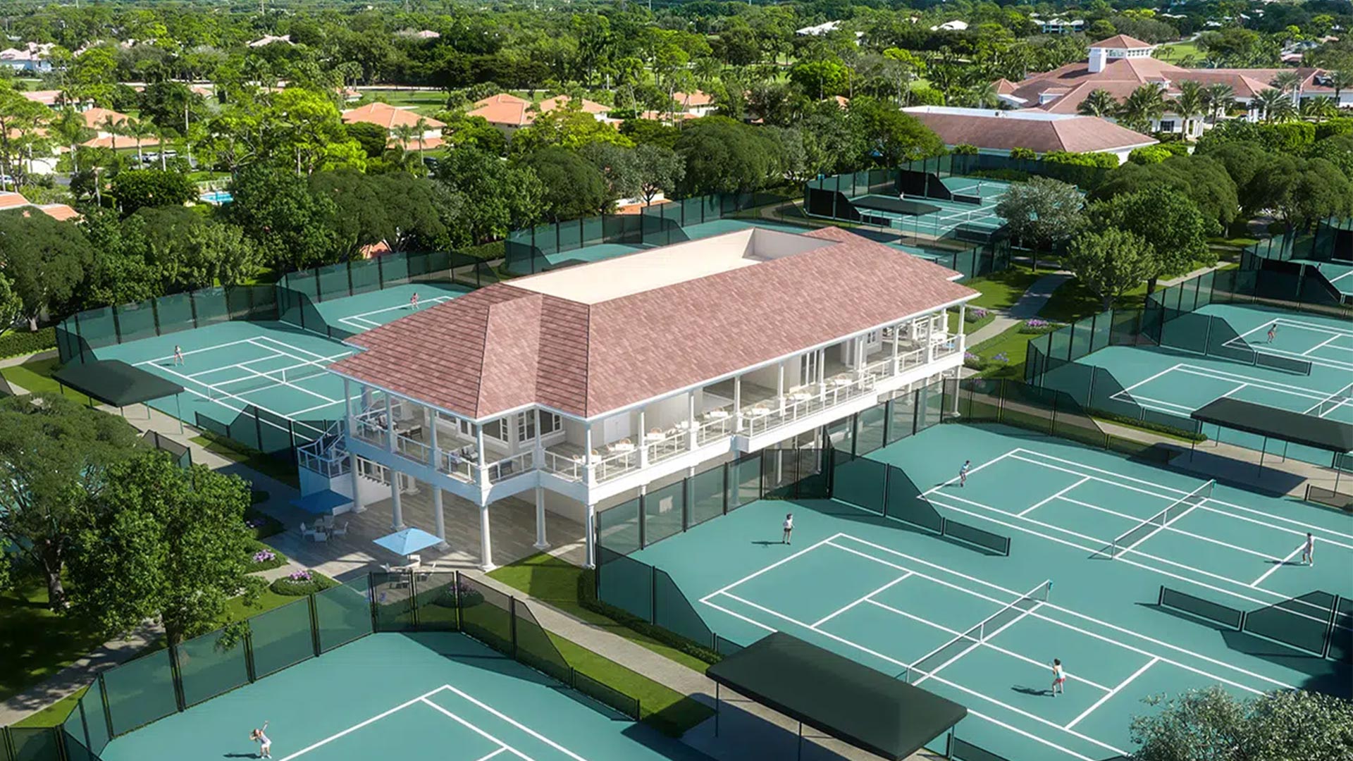 Tennis Pavillion Aerial Before